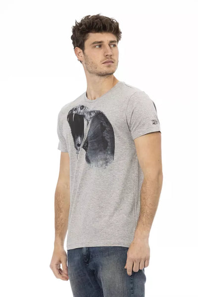 T-shirt Trussardi Action en coton gris pour homme