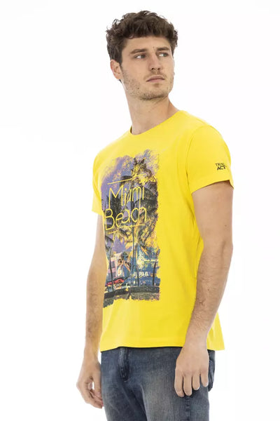 T-shirt Trussardi Action en coton jaune pour homme