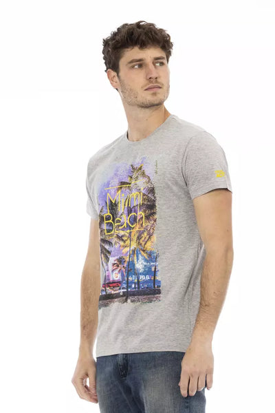 T-shirt Trussardi Action en coton gris pour homme