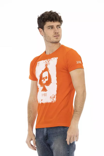 T-shirt Trussardi Action en coton orange pour homme