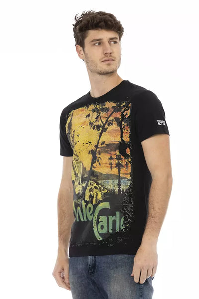 T-shirt Trussardi Action en coton noir pour homme