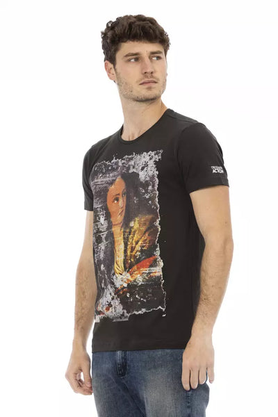 T-shirt Trussardi Action en coton noir pour homme
