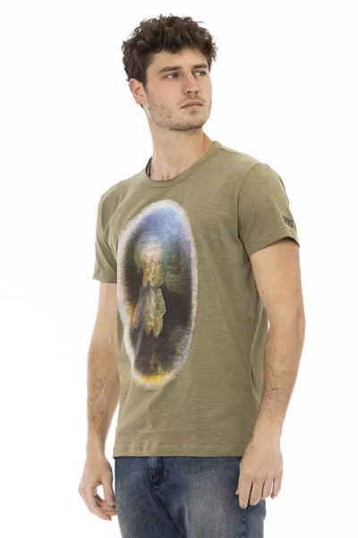 T-shirt Trussardi Action en coton vert pour homme