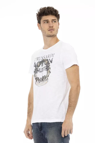 Trussardi Action Weißes Baumwoll-T-Shirt