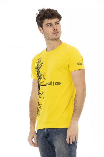 T-shirt Trussardi Action en coton jaune pour homme