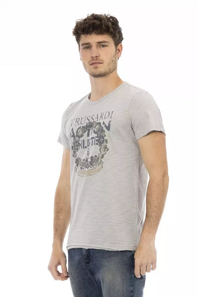 T-shirt Trussardi Action en coton gris pour homme