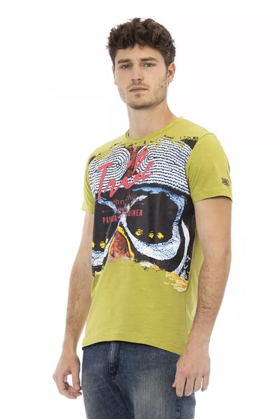 T-shirt Trussardi Action en coton vert pour homme