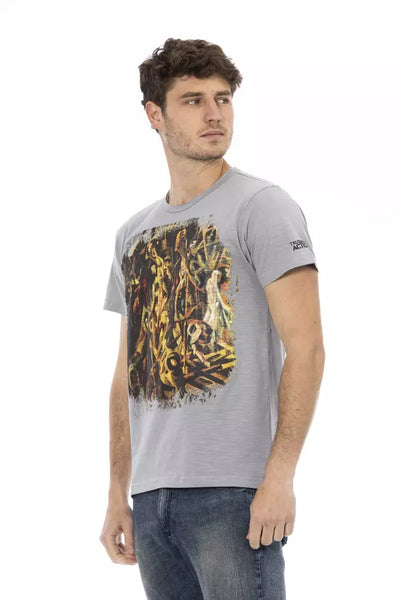 Trussardi Action Graues Baumwoll-T-Shirt