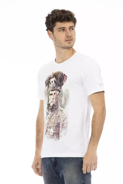 Trussardi Action Herren-T-Shirt aus weißer Baumwolle