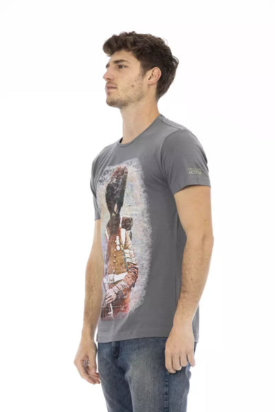 T-shirt Trussardi Action en coton gris pour homme