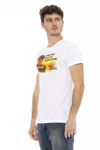 Trussardi Action Weißes Baumwoll-T-Shirt