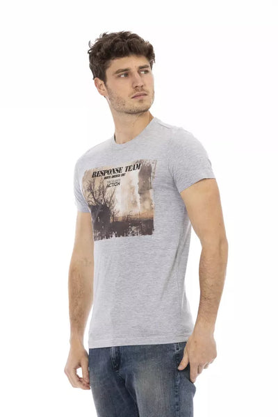 T-shirt Trussardi Action en coton gris pour homme