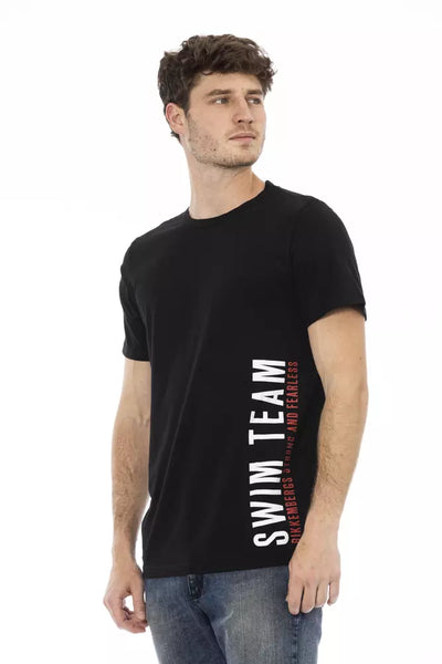 T-shirt homme en coton noir Bikkembergs