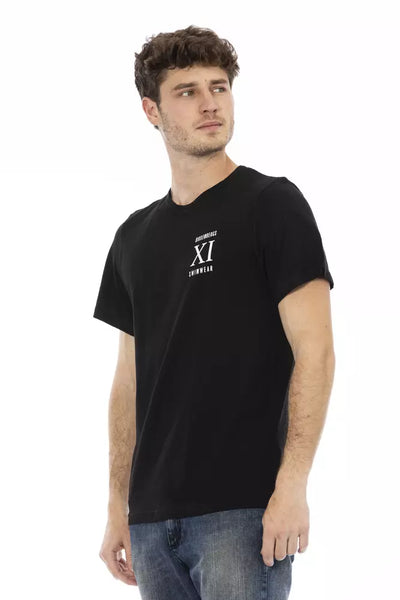 T-shirt homme en coton noir Bikkembergs