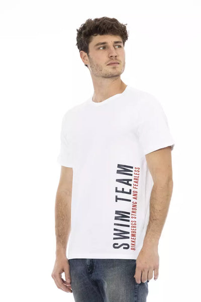 T-shirt homme en coton blanc Bikkembergs