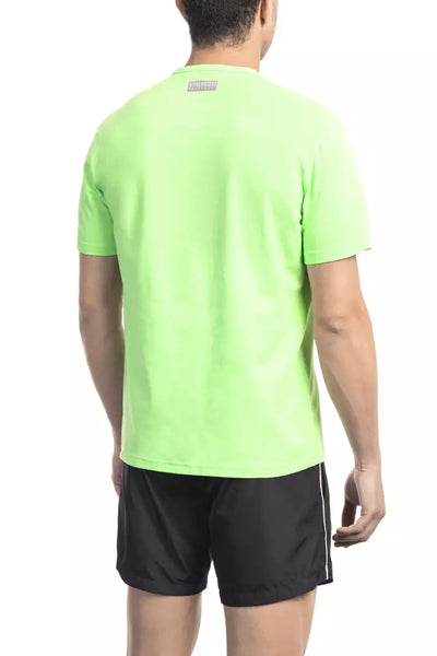 T-shirt homme en coton vert Bikkembergs