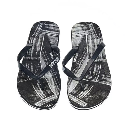 Just Cavalli schwarze EVA-Flip-Flop-Sandale