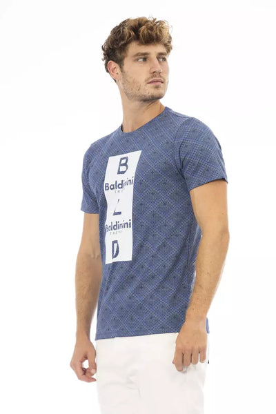 Baldinini Trend Blaues Baumwoll-T-Shirt