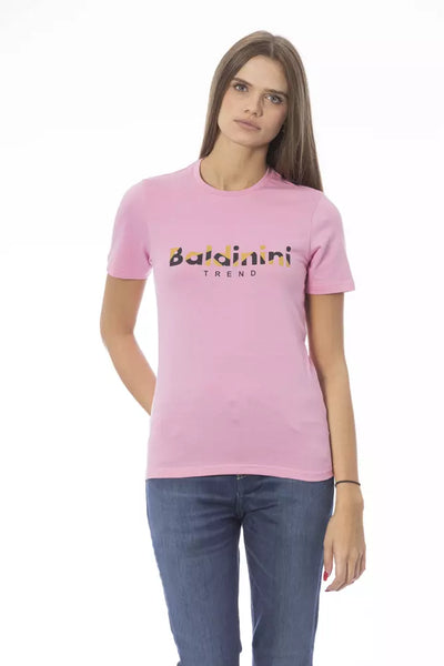 T-shirt femme en coton multicolore Baldinini Trend