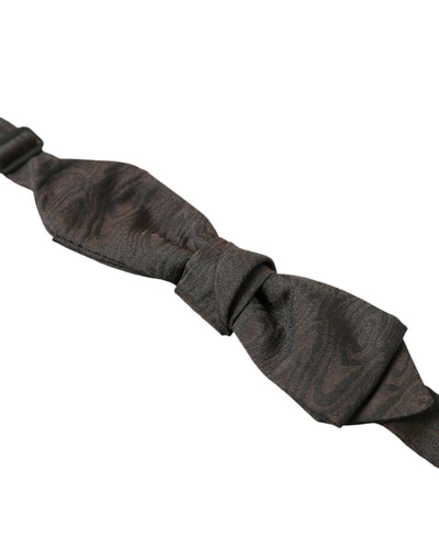 Nœud papillon élégant en soie mélangée marron Dolce & Gabbana