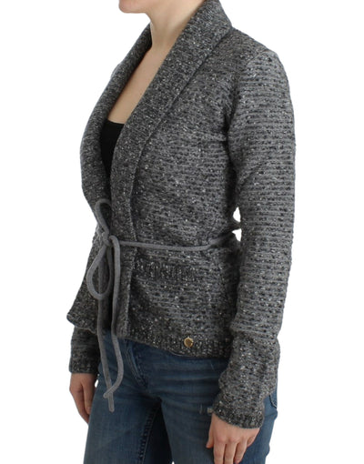 Cavalli Graue Strickjacke aus Wolle