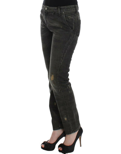 Costume National – Graue Distressed-Jeans
