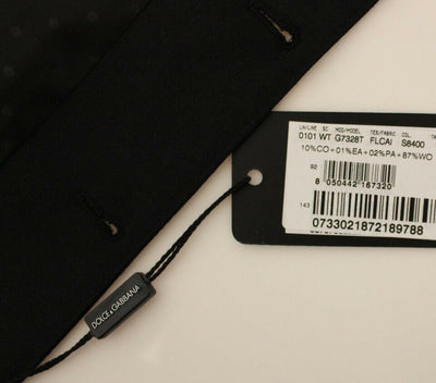 Dolce & Gabbana Élégant gilet en laine et soie noire