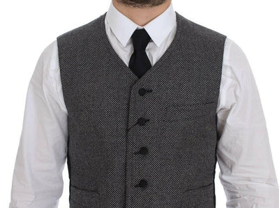 Dolce & Gabbana Élégant gilet gris à boutonnage simple