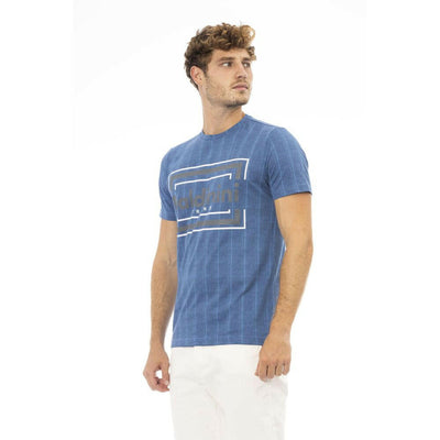 Baldinini Trend Blaues Baumwoll-T-Shirt