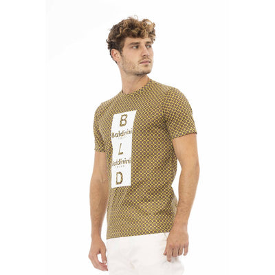 Baldinini Trend Gelbes Baumwoll-T-Shirt