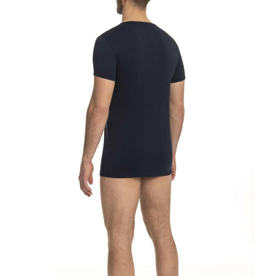 Blaues Baumwoll-T-Shirt der Cavalli Class