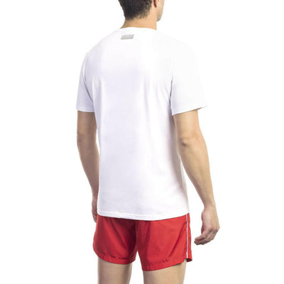 T-shirt homme en coton blanc Bikkembergs