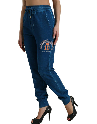 Dolce & Gabbana – Jogginghose aus Baumwolle mit blauem Logo