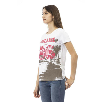 T-shirt Trussardi Action en coton blanc pour femme