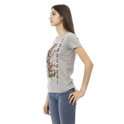 T-shirt Trussardi Action en coton gris pour femme