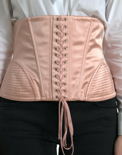 Ceinture corset à lacets rose élégante Dolce & Gabbana