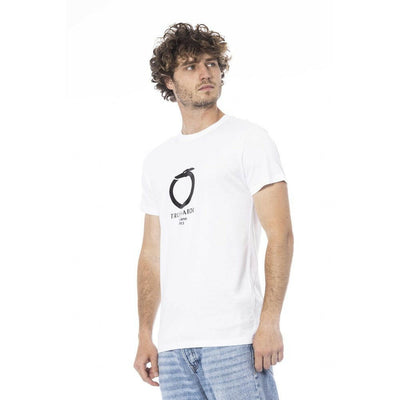 Weißes Baumwoll-T-Shirt von Trussardi Beachwear