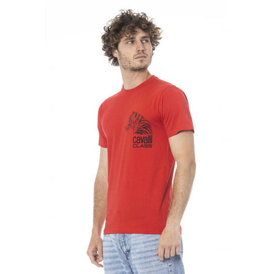 Rotes Baumwoll-T-Shirt der Cavalli Class