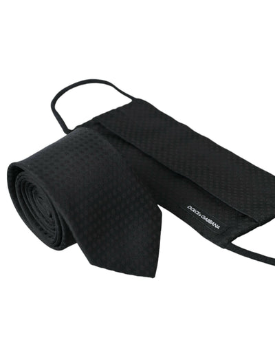 Masque facial ajustable Dolce & Gabbana noir 100 % soie