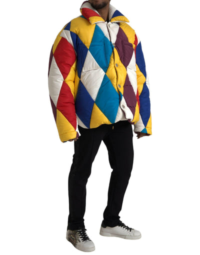 Doudoune coupe-vent multicolore Dolce & Gabbana pour homme