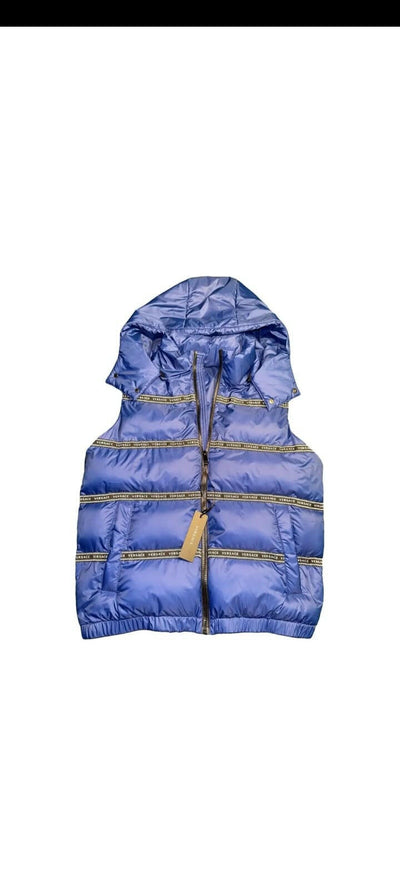 Gilet élégant à capuche amovible avec logo noir Versace
