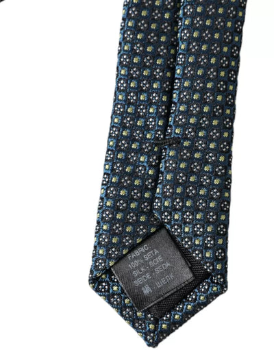 Cravate ajustable pour homme Dolce & Gabbana en 100 % soie à motifs verts