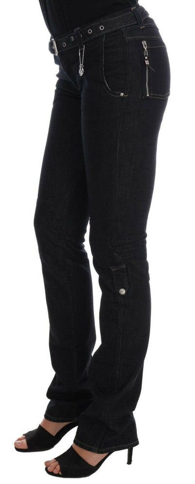 Costume National – Blaue Slim-Fit-Jeans aus Stretch-Baumwolle