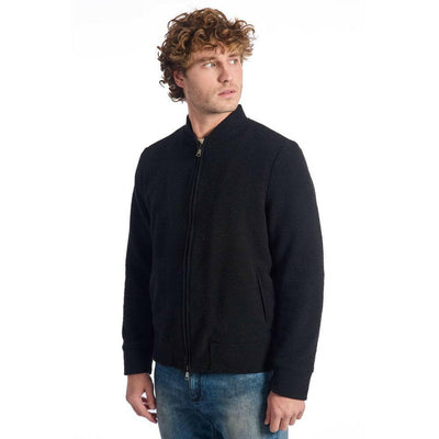 Veste de luxe en laine noire pour homme Roberto Pepe