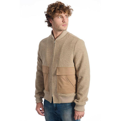 Veste de luxe en laine beige pour homme Roberto Pepe