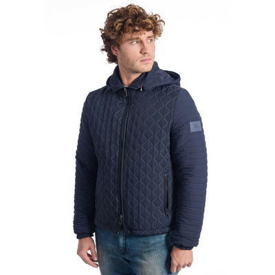 Veste homme en polyamide bleu de luxe Roberto Pepe