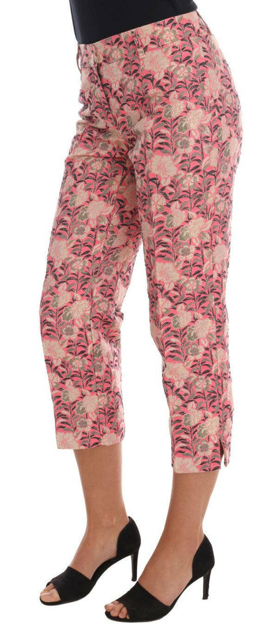 Pantalon élégant en brocart floral Dolce & Gabbana
