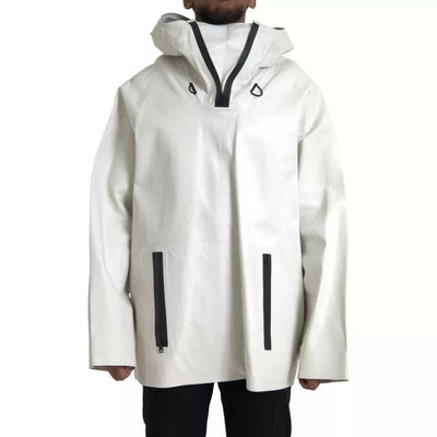 Blouson imperméable en cuir blanc pour homme Bottega Veneta