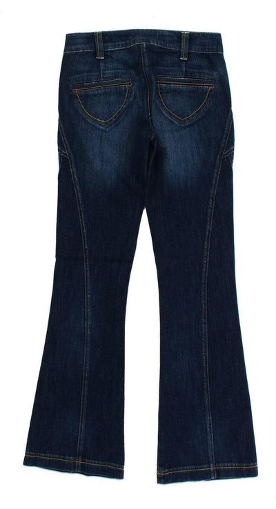 Cavalli – Blaue Stretch-Jeans aus Baumwolle mit niedriger Taille