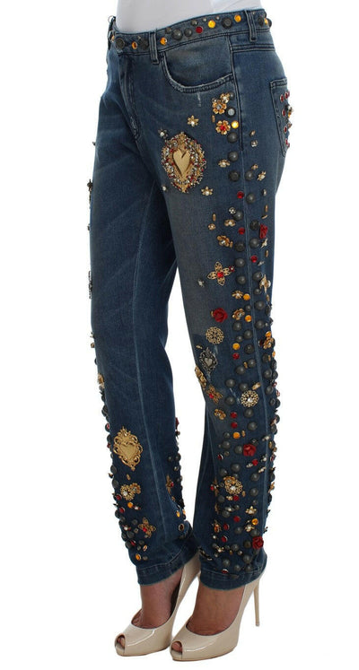 Jean boyfriend orné de motifs Enchanted Sicily de Dolce & Gabbana
